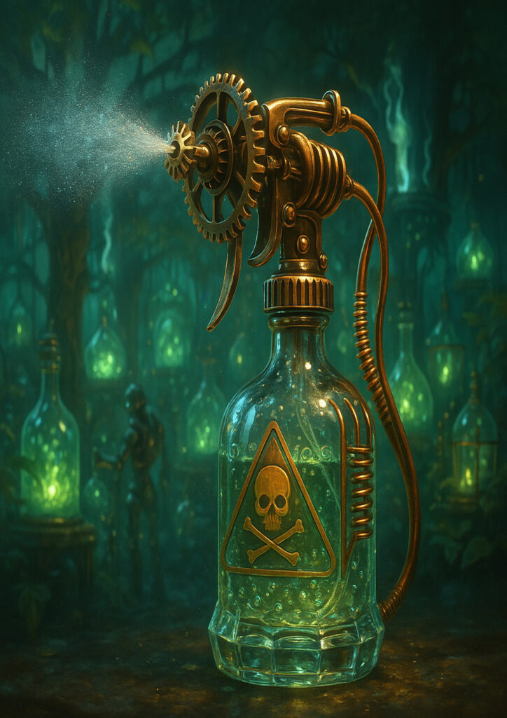 Mechanical steampunk everyday item illustration portraying a functional object from an alternate industrial era.