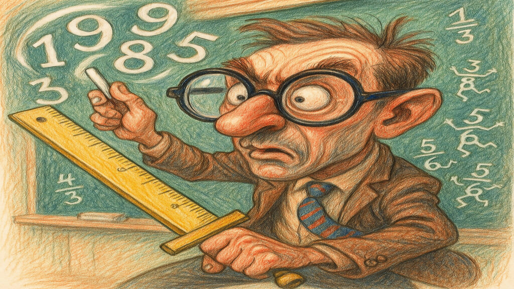 Humorous caricature artwork with exaggerated features and gentle satirical tone