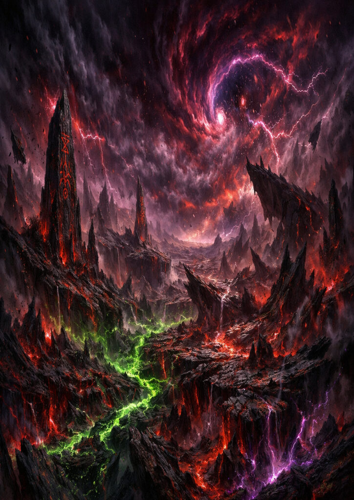 fantasy landscape illustration with cinematic atmosphere