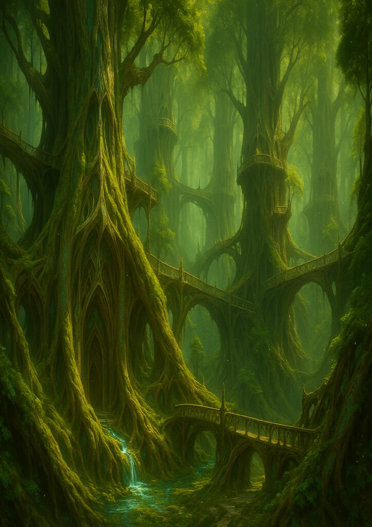 fantasy landscape illustration with cinematic atmosphere