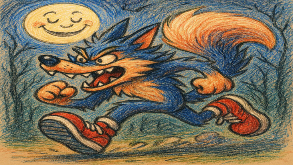 Humorous caricature artwork with exaggerated features and gentle satirical tone