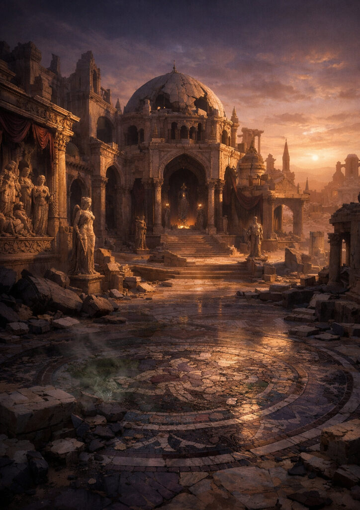 fantasy landscape image of vast mythical terrain