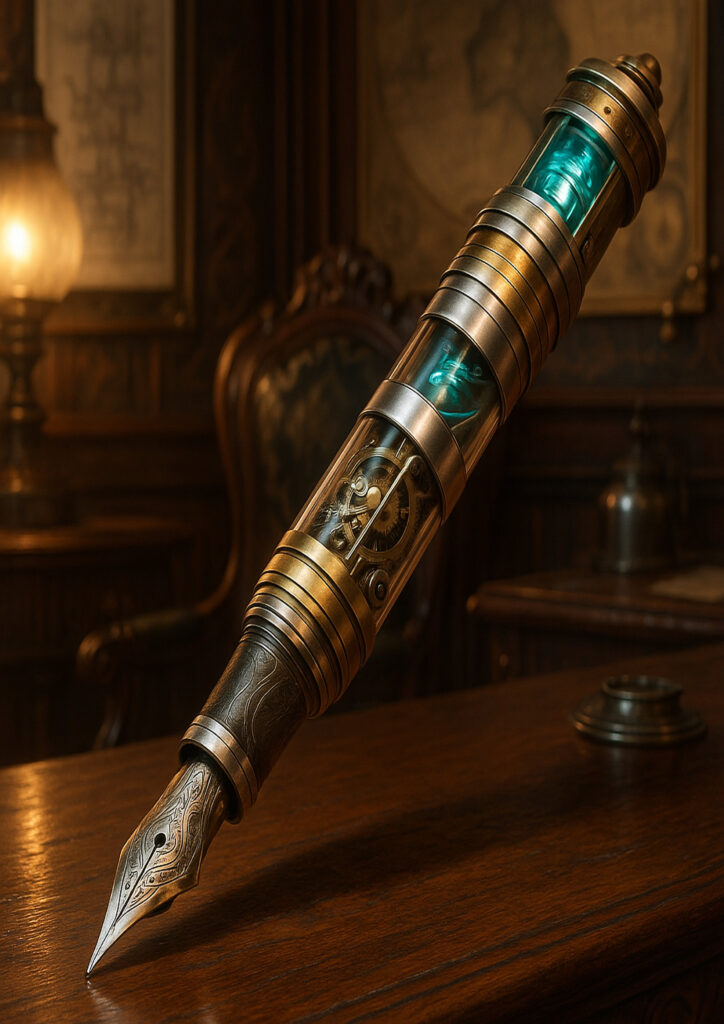 Steampunk reinterpretation of an everyday item inspired by industrial engineering and craftsmanship.