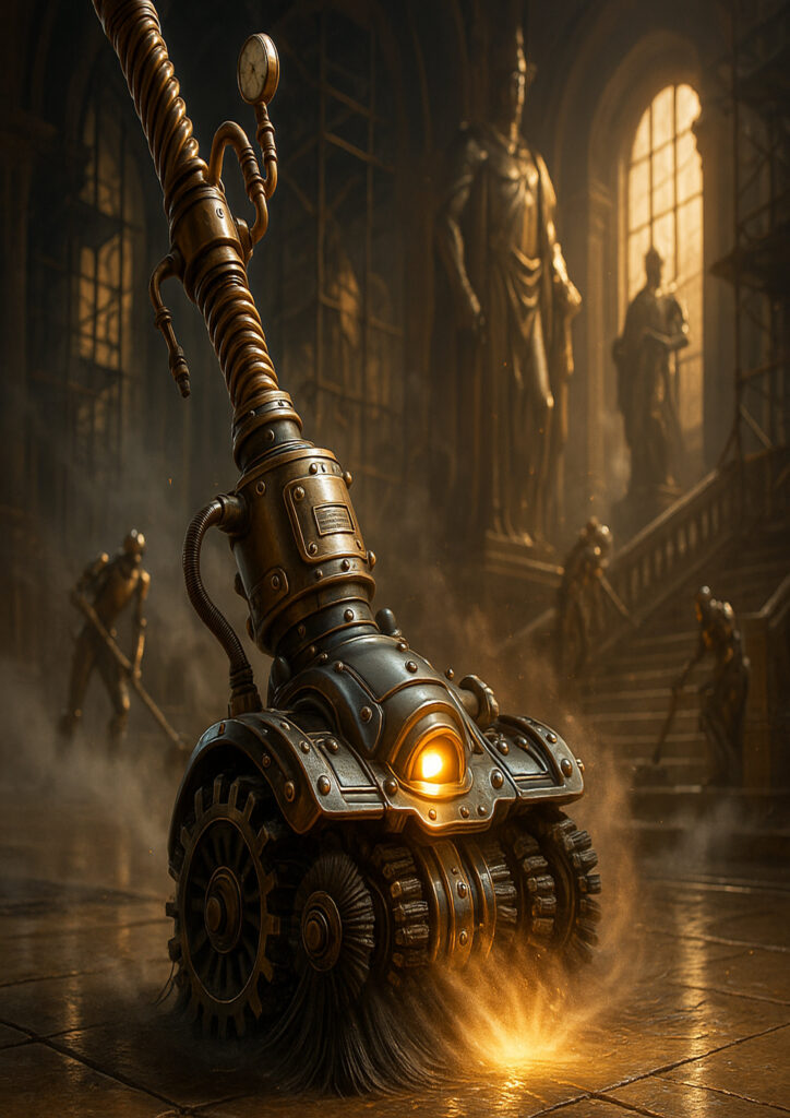 Steampunk reinterpretation of an everyday item inspired by industrial engineering and craftsmanship.