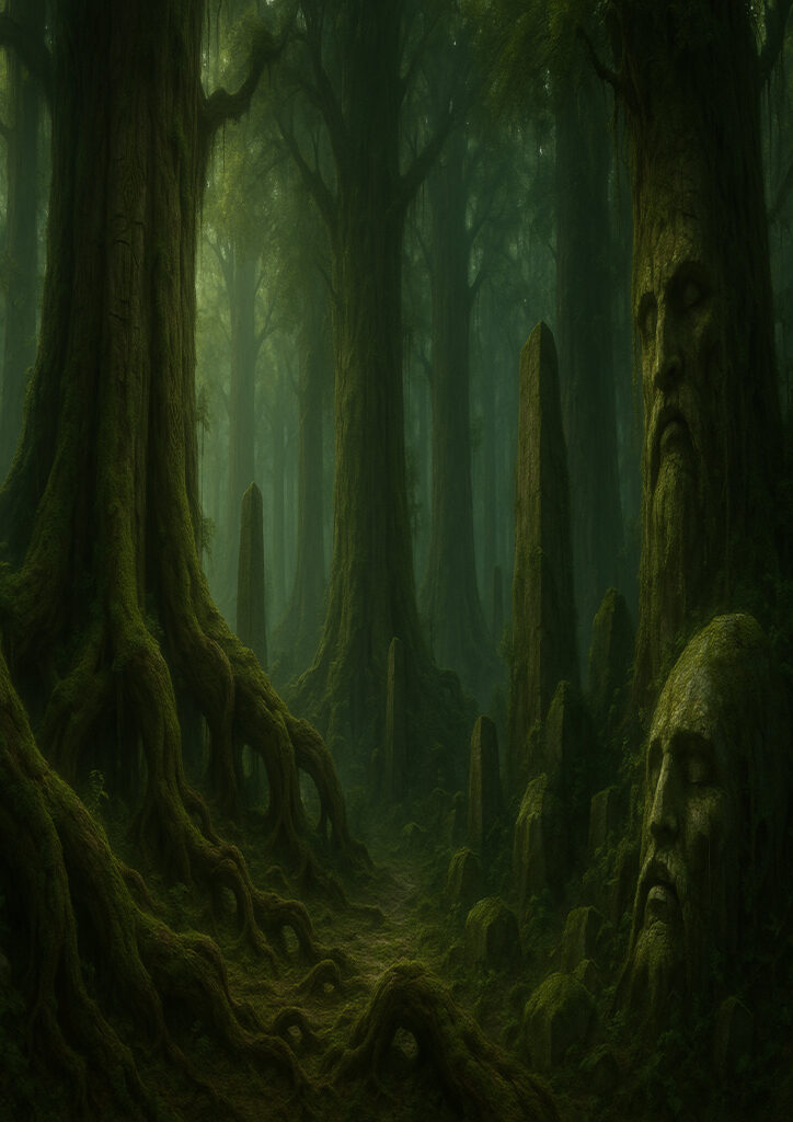 fantasy landscape illustration of epic terrain