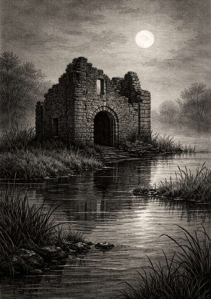 ruins landscape sketch artwork inspired by lost civilizations