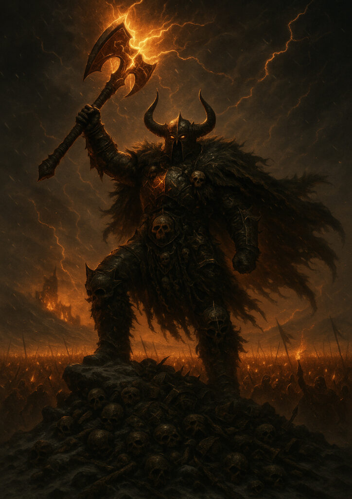 Dark fantasy chaos warriors with warhammer influence