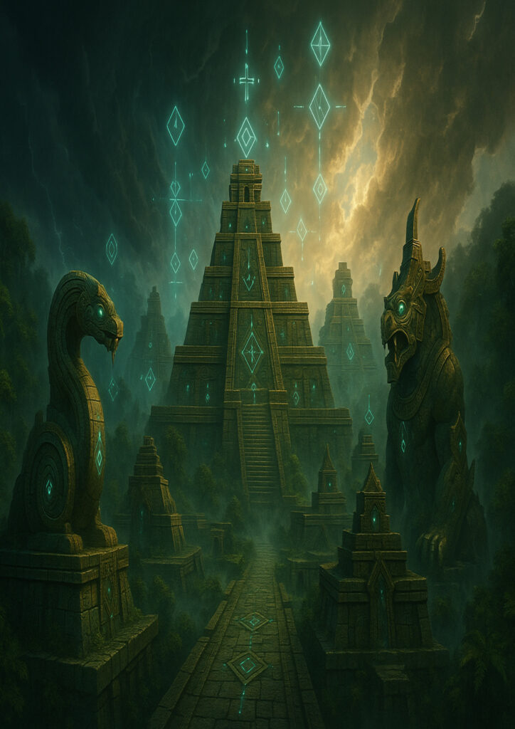 fantasy landscape scenery with dramatic lighting