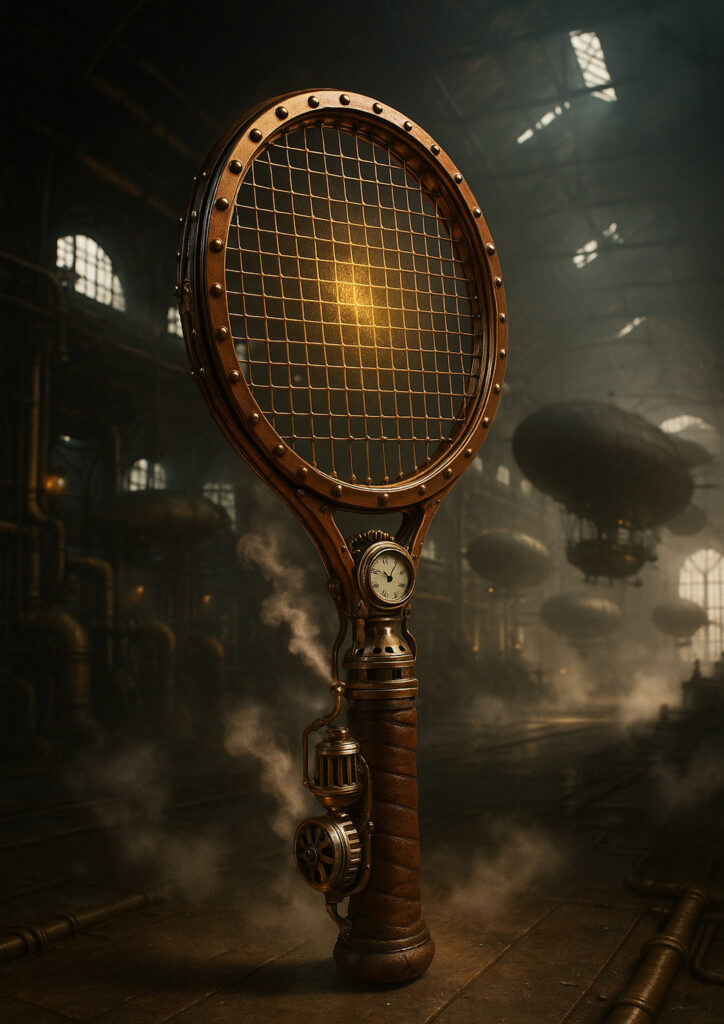 Illustration showing an ordinary object transformed into a steampunk mechanical creation.