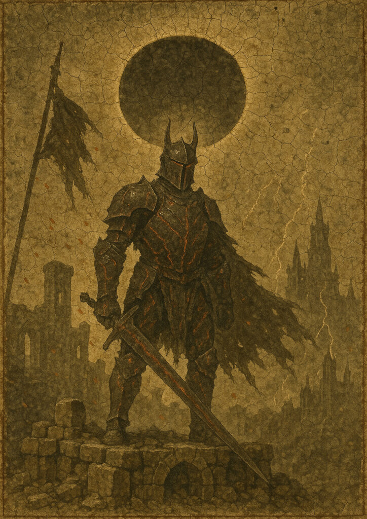 Medieval knight fresco style artwork, aged plaster wall texture, historic knight illustration inspired by medieval fresco painting Knight painted in medieval fresco style, weathered wall mural look, classic historical knight artwork with aged colors