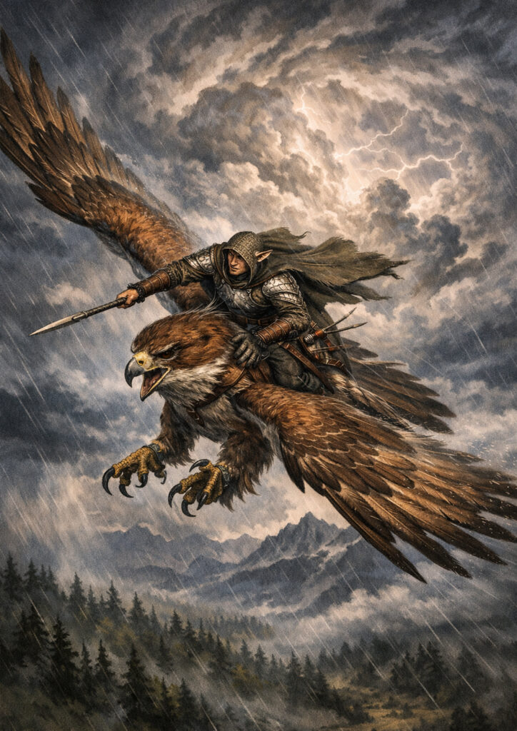 Warhammer inspired wood elves digital fantasy art