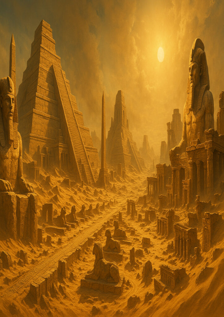 fantasy landscape illustration of epic terrain
