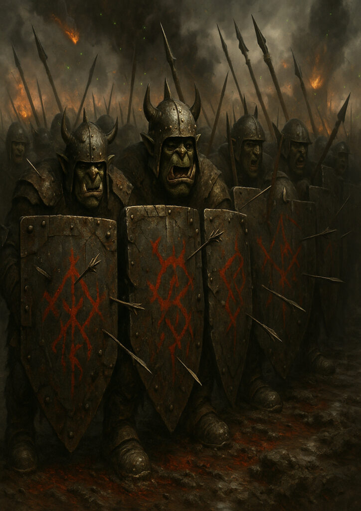 High detail warhammer inspired orks and goblins characters