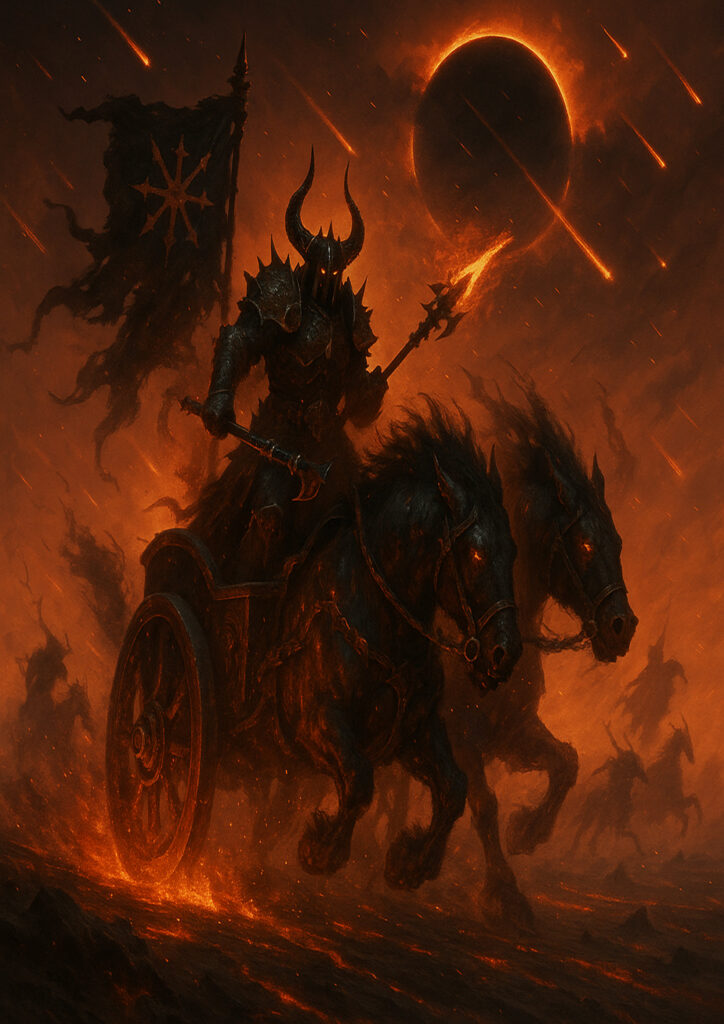 Dark fantasy chaos warriors with warhammer influence