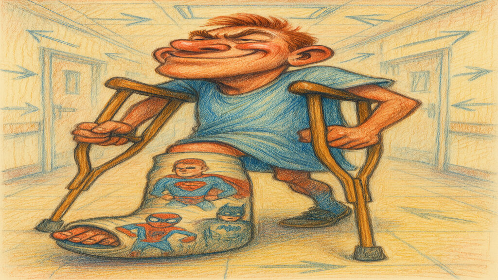 Caricature style illustration inspired by ordinary moments and daily experiences