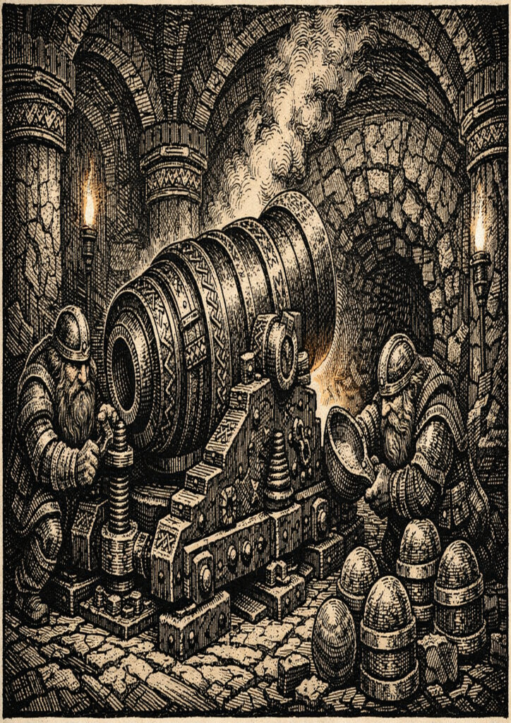 Dwarfs faction inspired by warhammer fantasy aesthetic