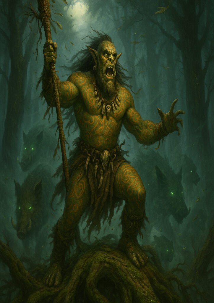 High detail warhammer inspired orks and goblins characters