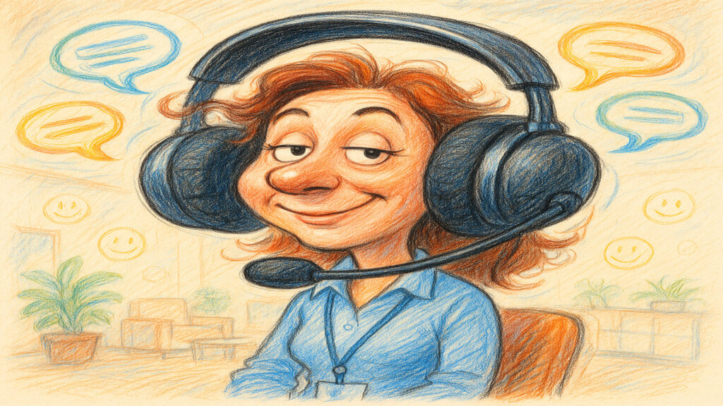 Humorous caricature illustration with expressive style and subtle visual humor