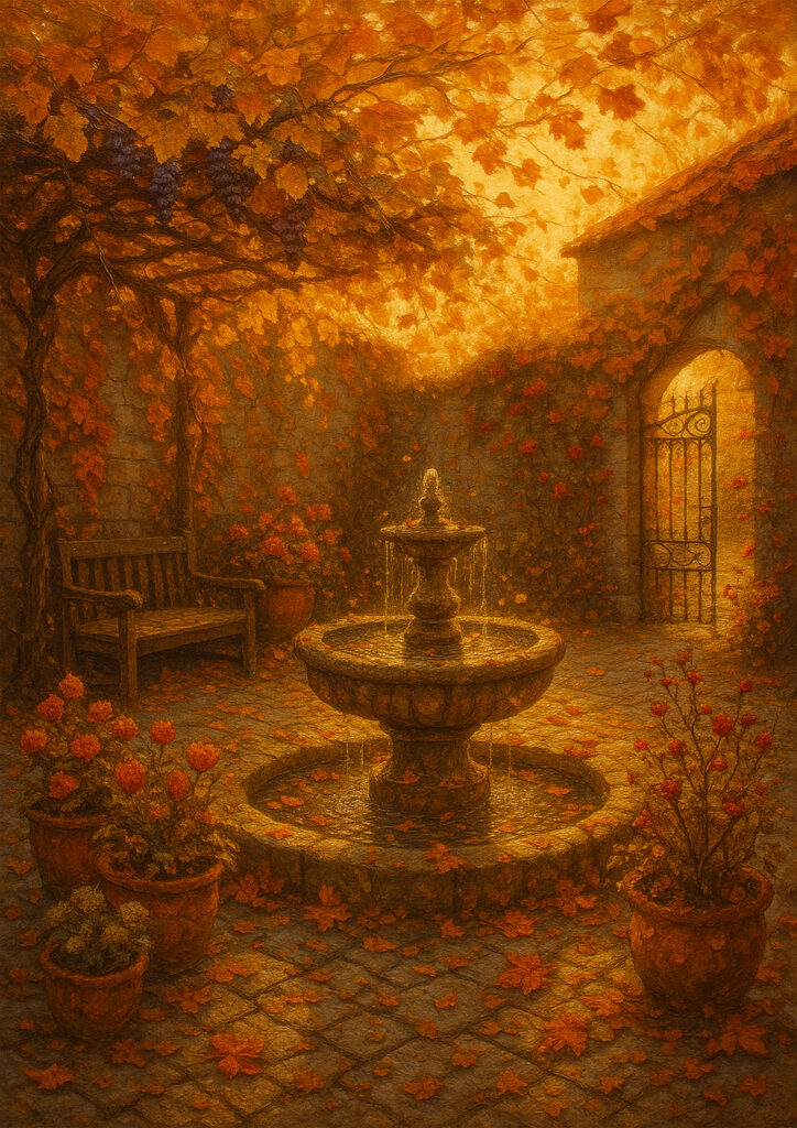 autumn countryside landscape with colorful foliage