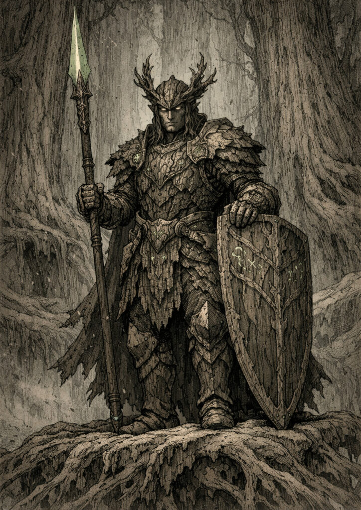 Warhammer inspired wood elves digital fantasy art