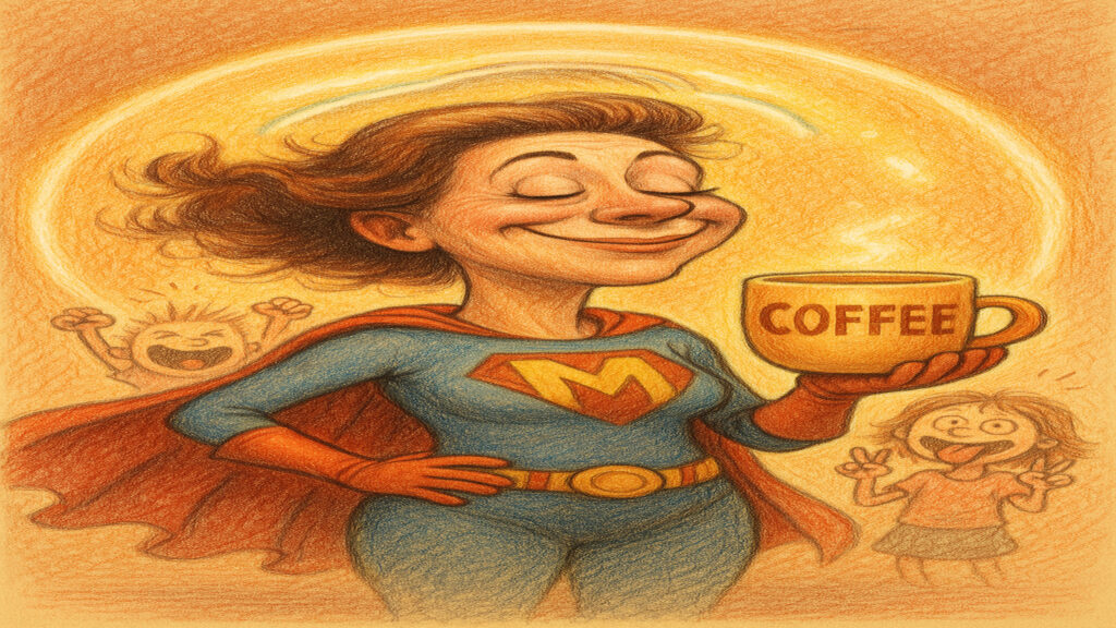 Humorous caricature illustration with expressive style and subtle visual humor