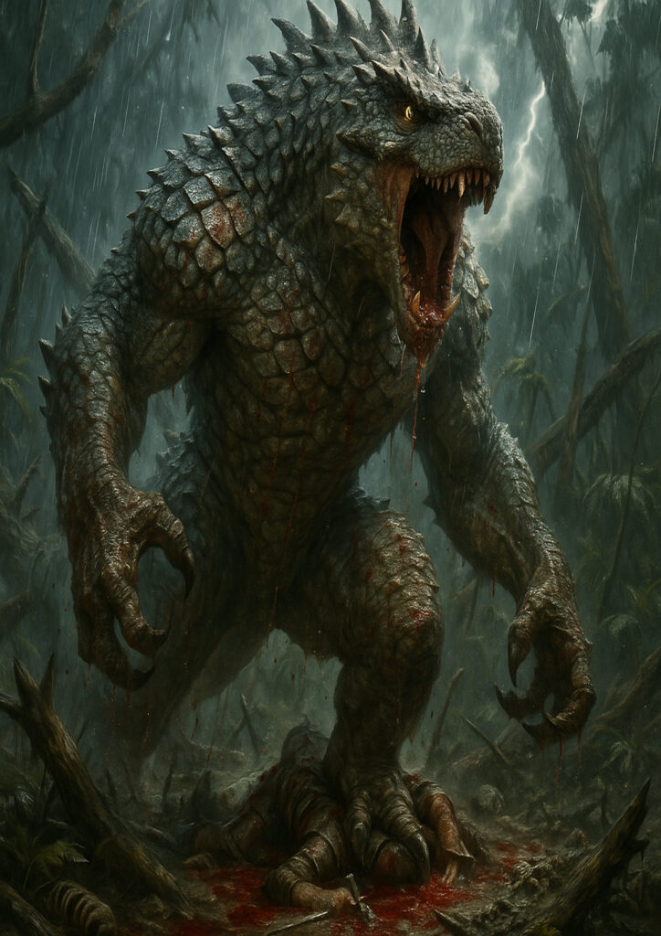 Lizardmen army inspired by warhammer aesthetic