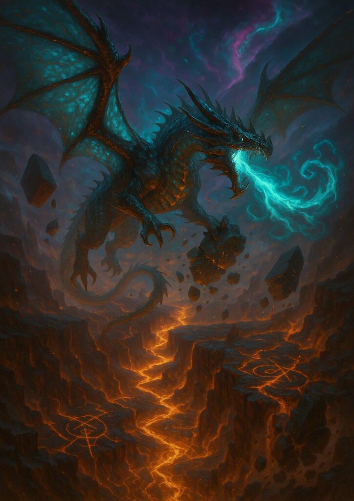 Epic warhammer inspired chaos warriors battlefield scene