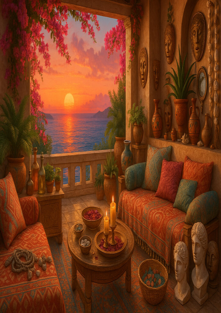 interior illustration inspired by world culture
