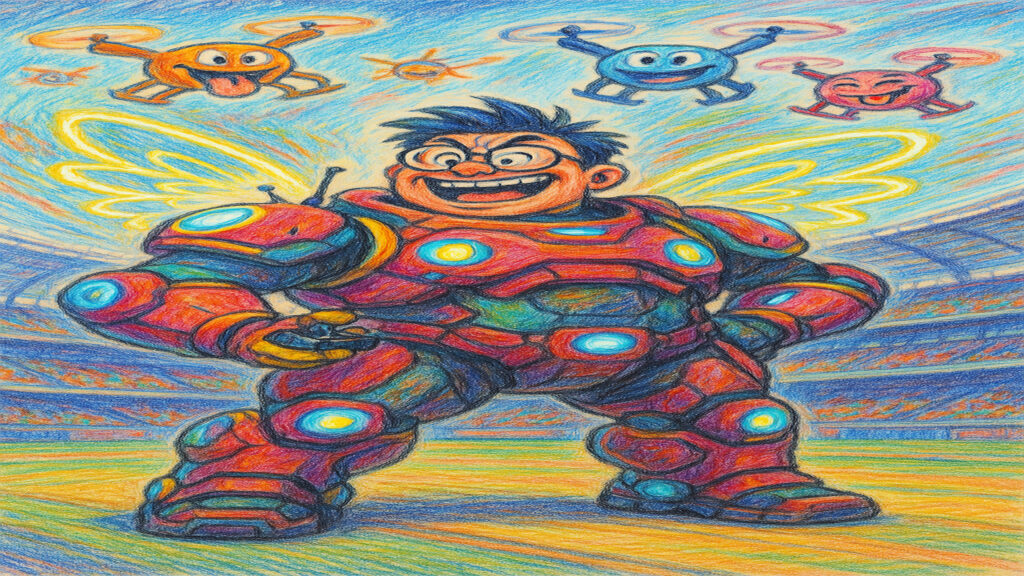 Lighthearted caricature artwork inspired by familiar real-life situations