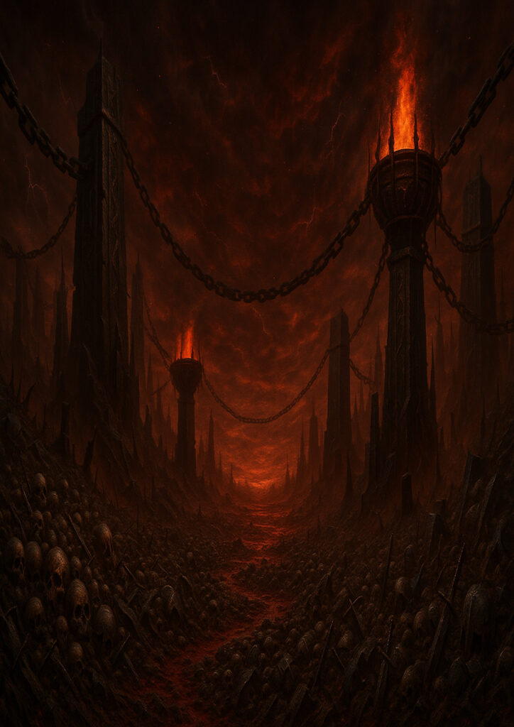 fantasy landscape scene with cinematic composition