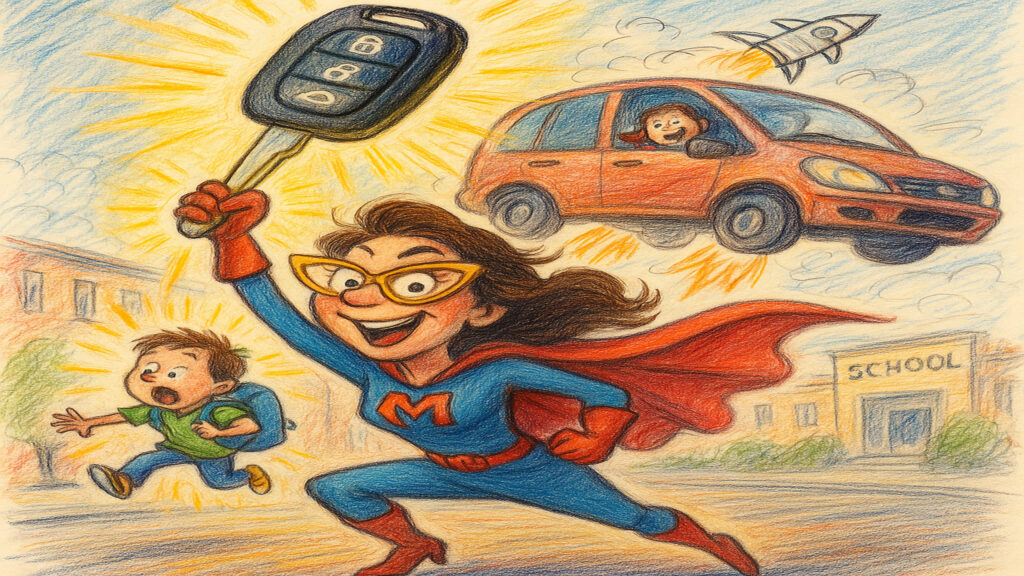 Lighthearted caricature artwork inspired by familiar real-life situations