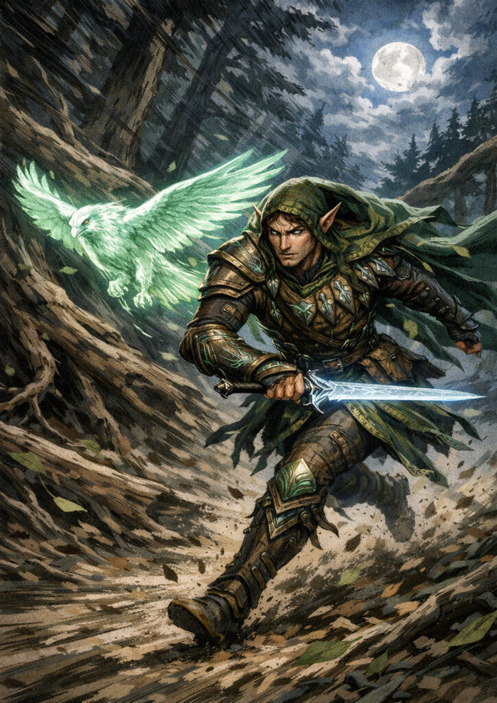Warhammer inspired wood elves digital fantasy art