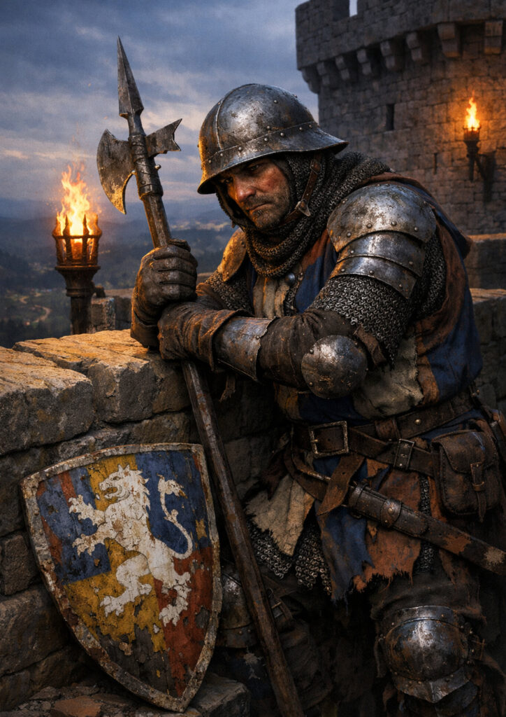 Knights warriors inspired by warhammer aesthetic