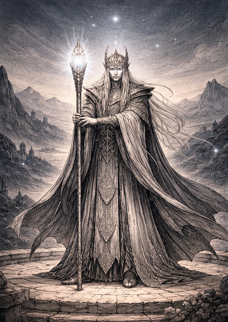 Warhammer inspired high elves fantasy artwork