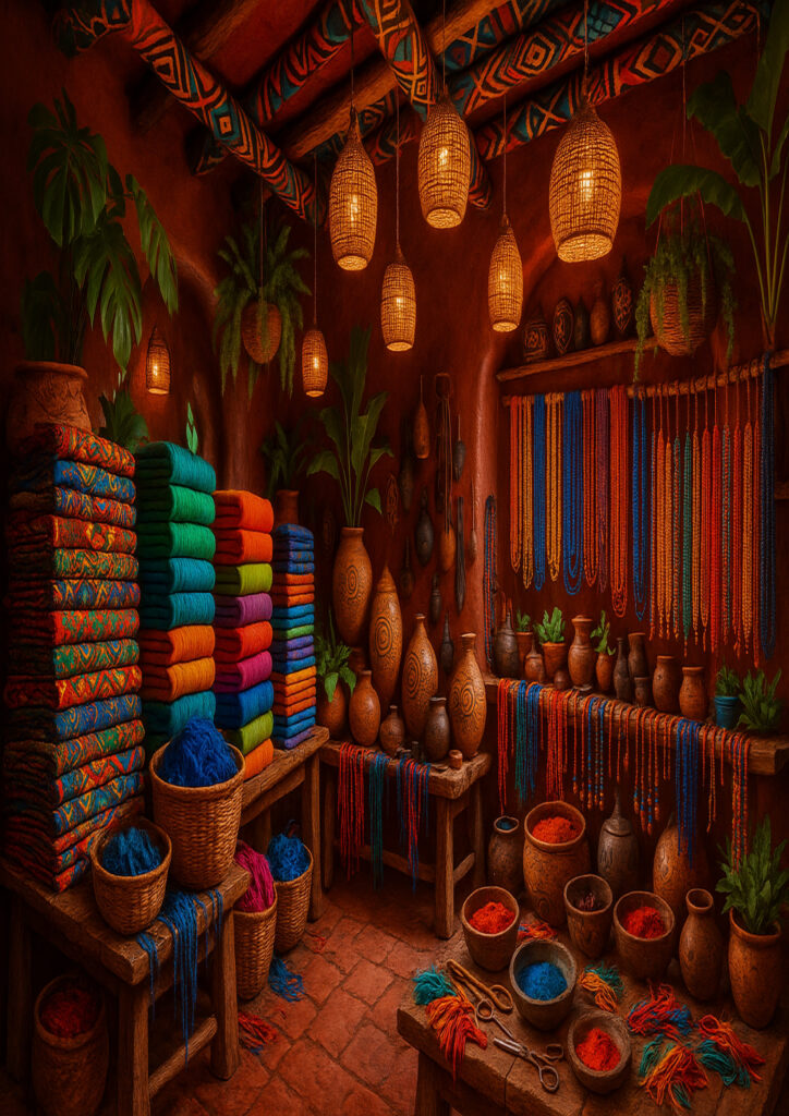 cozy interior space with natural materials