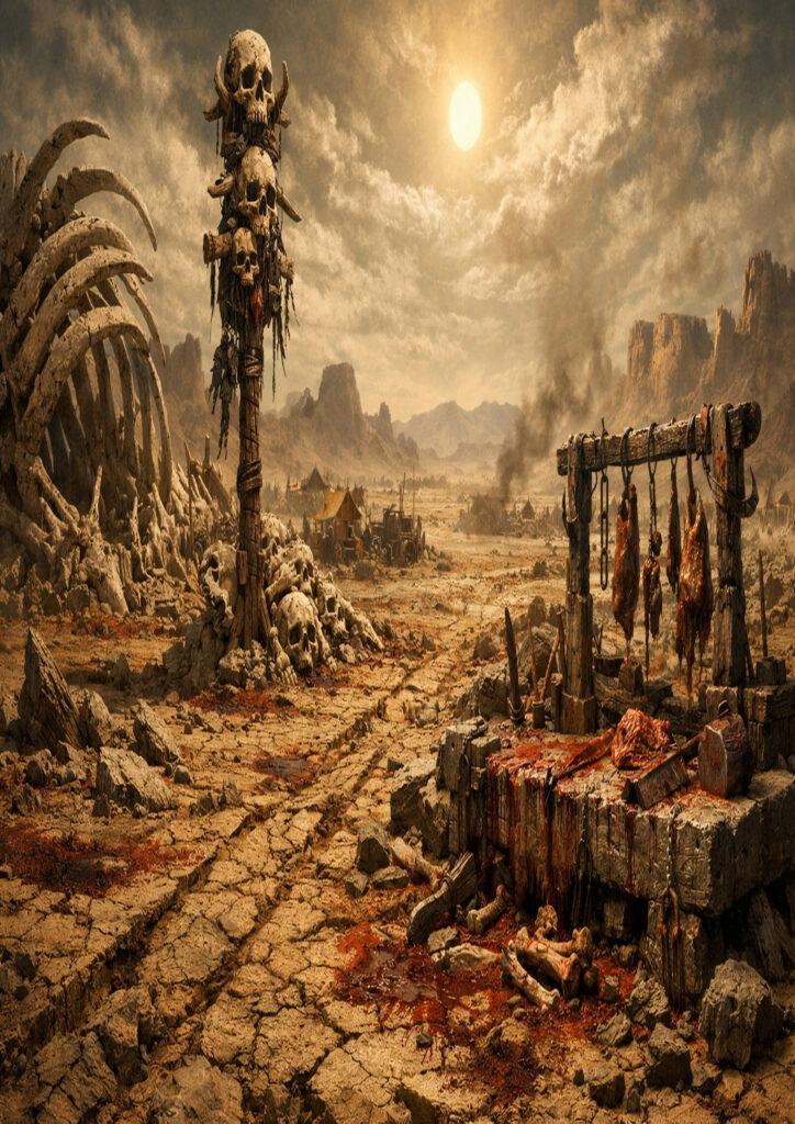 fantasy landscape scene with cinematic composition