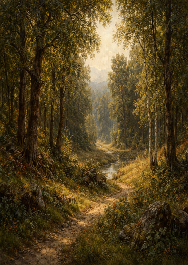forest landscape scenery inspired by nature