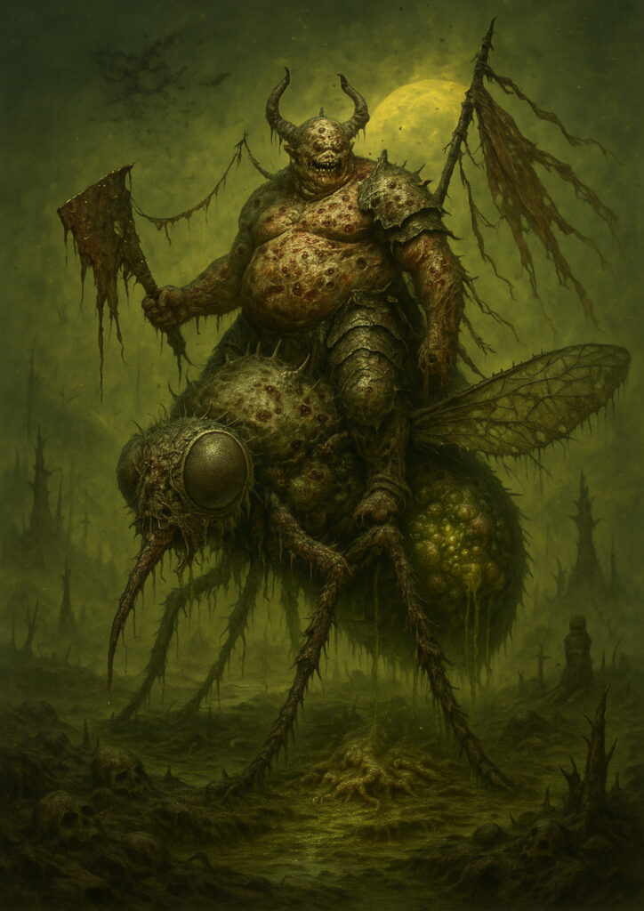 Daemons of chaos inspired by warhammer aesthetic