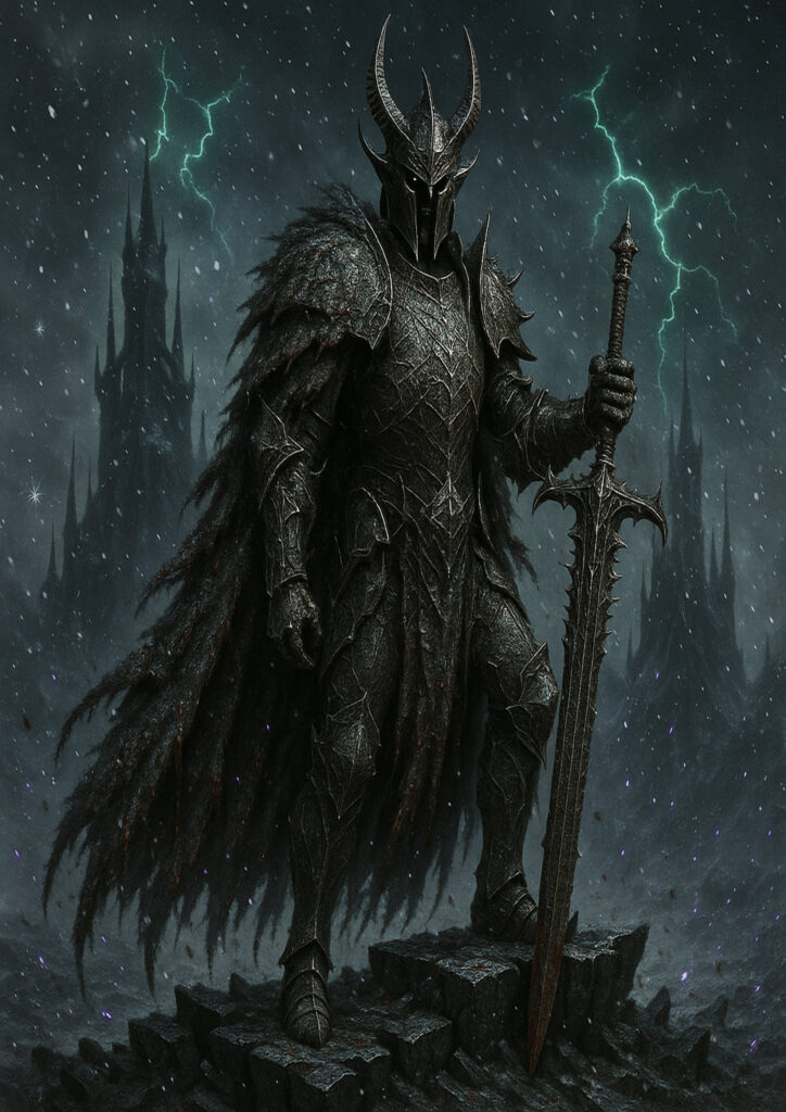 Elite dark elf warrior in warhammer inspired armor