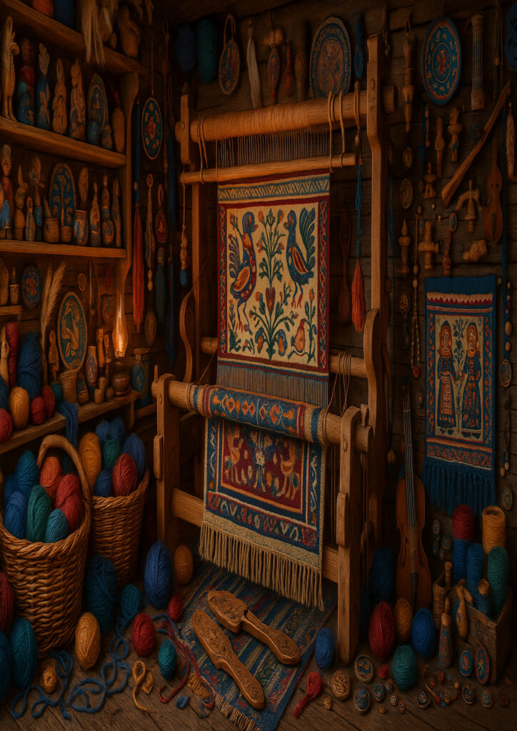 cozy interior space with natural materials