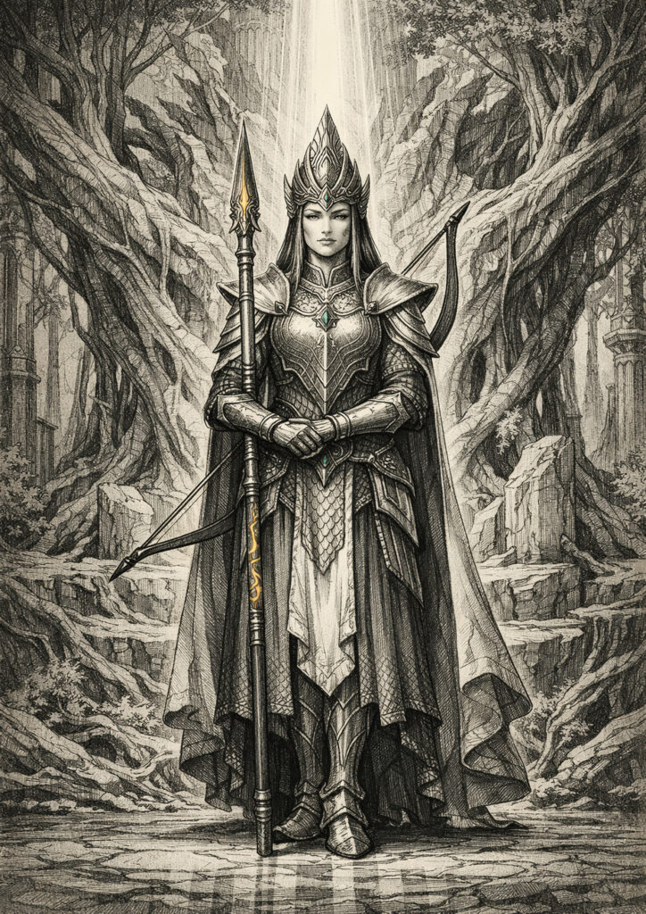 Elegant high elves with warhammer fantasy influence