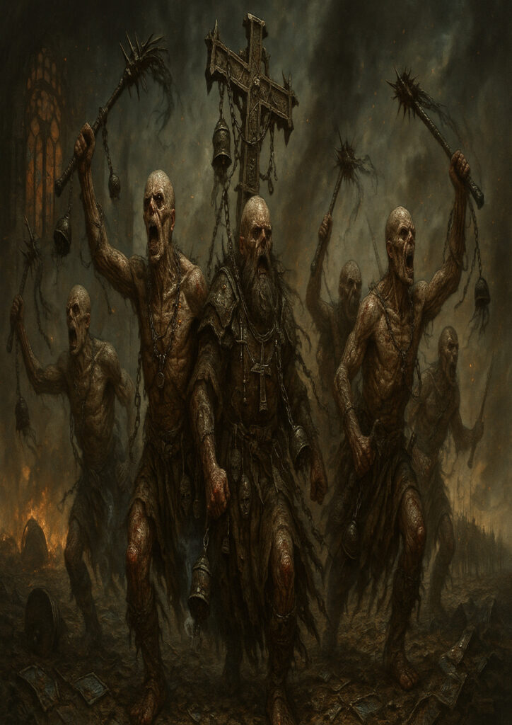 Epic warhammer inspired empire battlefield scene