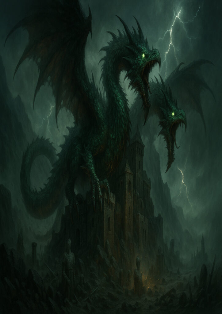 Chaos warriors in heavy armor warhammer inspired art