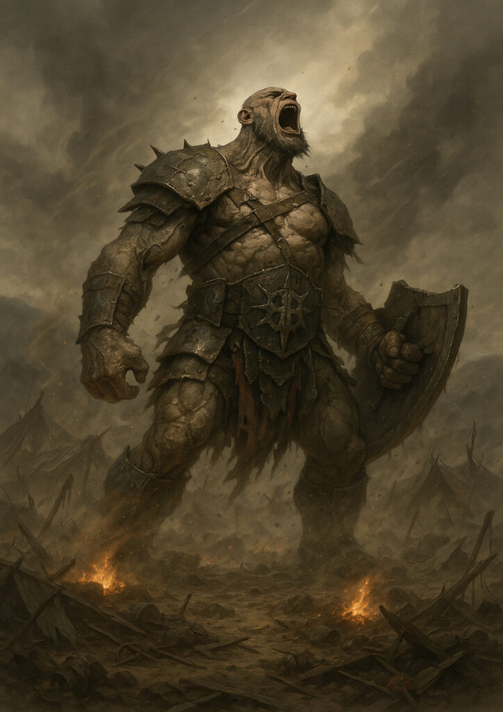 Cinematic warhammer inspired beastmen illustration