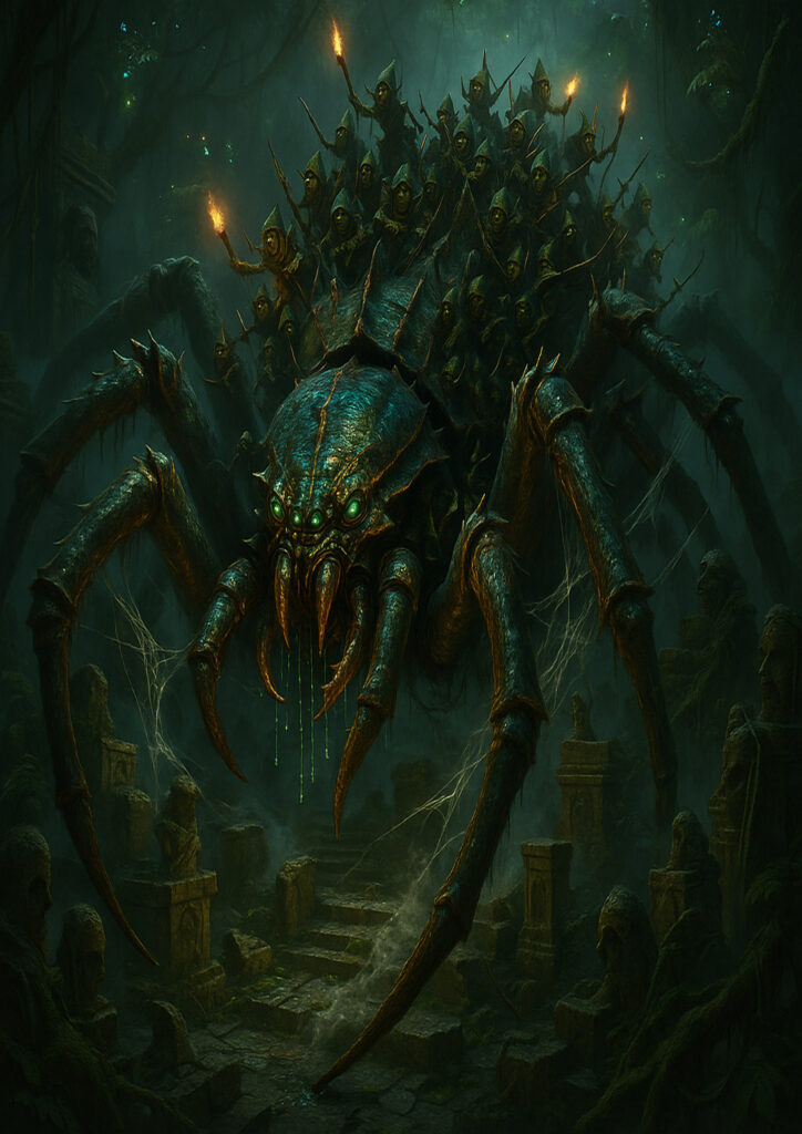 Brutal orks warriors and goblins warhammer inspired