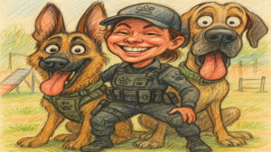 Humorous caricature illustration inspired by everyday life and human behavior