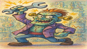 Humorous caricature illustration inspired by everyday life and human behavior