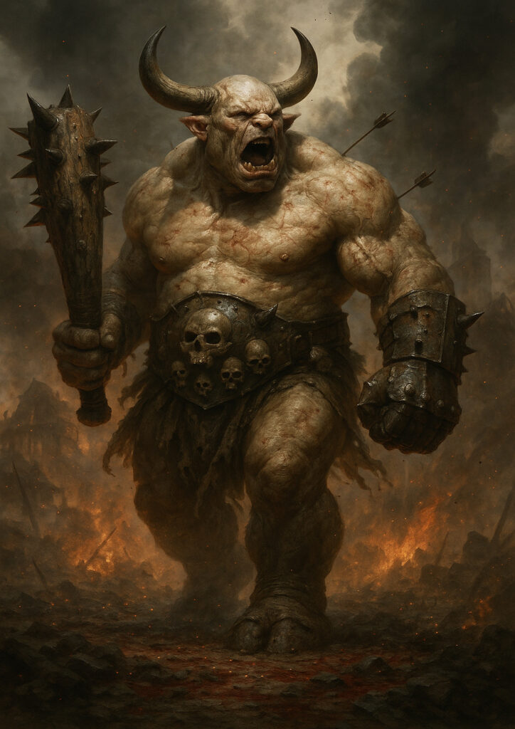 Warhammer inspired ogres warriors fantasy artwork