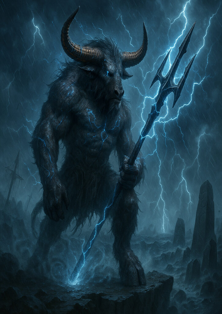 Cinematic warhammer inspired beastmen illustration