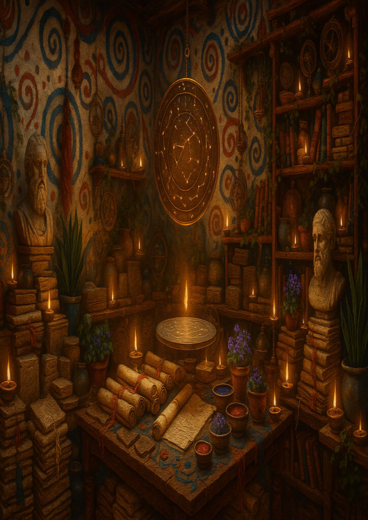 warm interior room inspired by traditional cultures